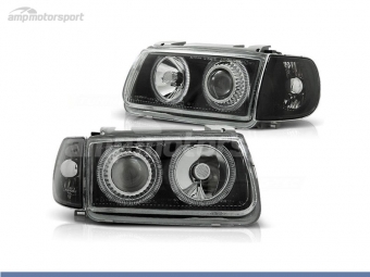 FAROS DELANTEROS OJOS DE ANGEL PARA VOLKSWAGEN POLO 6N