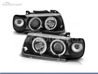 FAROS DELANTEROS OJOS DE ANGEL PARA VOLKSWAGEN POLO 6N