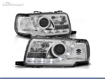 FAROIS DIANTEIROS LUZ DIURNA LED PARA AUDI 80