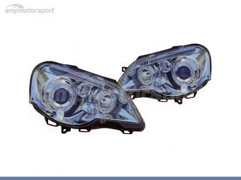 FAROS DELANTEROS OJOS DE ANGEL PARA VOLKSWAGEN POLO 9N3