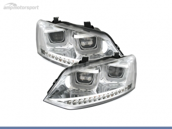 FAROIS DIANTEIROS LUZ DIURNA U TYPE PARA VOLKSWAGEN POLO 6R