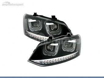 FAROIS DIANTEIROS LUZ DIURNA U TYPE PARA VOLKSWAGEN POLO 6R