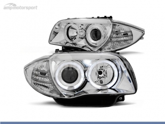 FAROS DELANTEROS OJOS DE ANGEL PARA BMW SERIE 1 E81 / E87 / E82 / E88