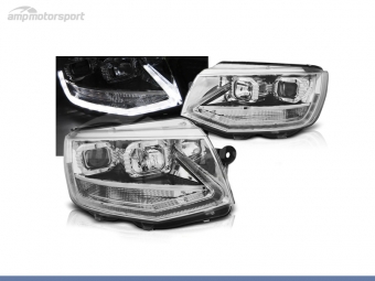 FAROIS DIANTEIROS LUZ DIURNA LED REAL DRL PARA VOLKSWAGEN T6