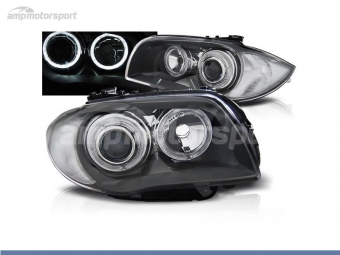 FAROIS DIANTEIROS ANGEL EYE LED PARA BMW SERIE 1 E81 / E87 / E82 / E88