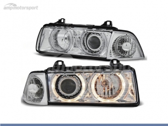 FAROS DELANTEROS OJOS DE ANGEL PARA BMW SERIE 3 E36 / COUPE / CABRIO