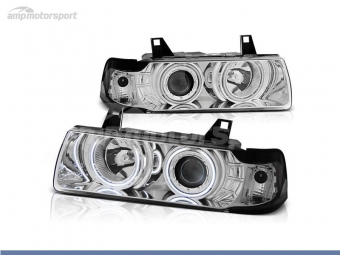 FAROIS DIANTEIROS ANGEL EYE CCFL PARA BMW SERIE 3 E36 / COUPE / CABRIO