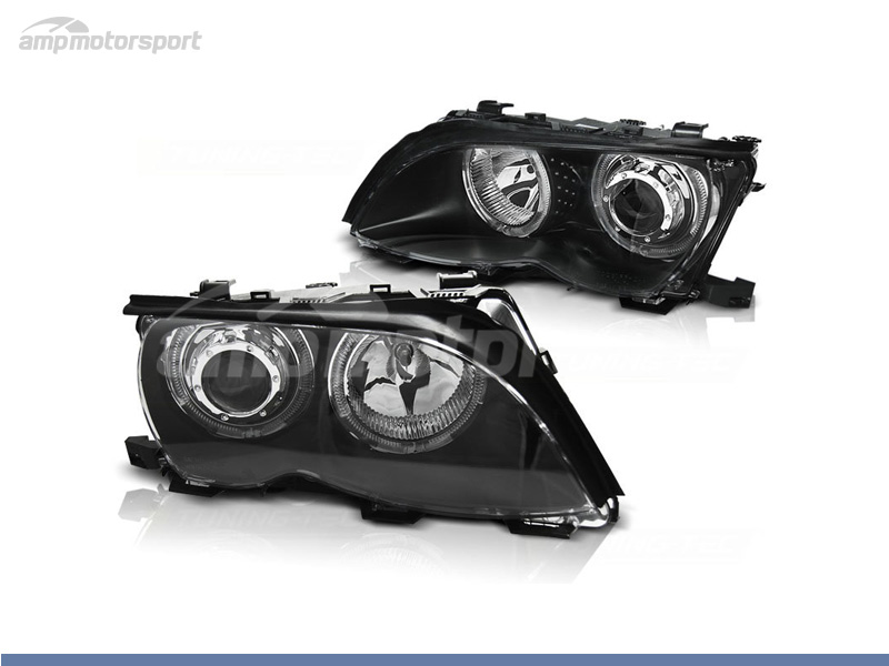 Ojos de Ángel LED DTM para BMW Serie 3, E46 Compact 2001, 2002, 2003, 2004,  2005, tipo halo de cristal, accesorios de luz de coche, modificación