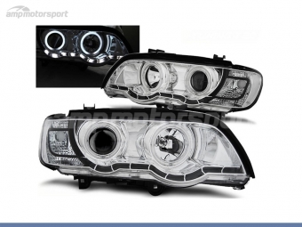 FAROS DELANTEROS XENON OJOS DE ANGEL CCFL PARA BMW X5 E53