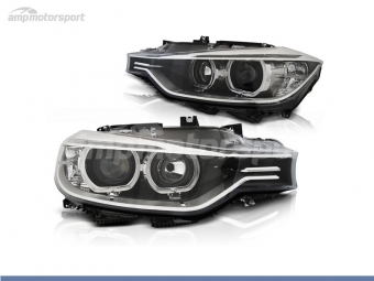 FAROS DELANTEROS XENON OJOS DE ANGEL LED PARA BMW SERIE 3 F30 / F31 / BERLINA / TOURING