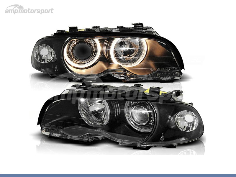 FAROS DELANTEROS OJOS DE ANGEL PARA BMW SERIE E46 / COUPE / CABRIO - AMP Motorsport