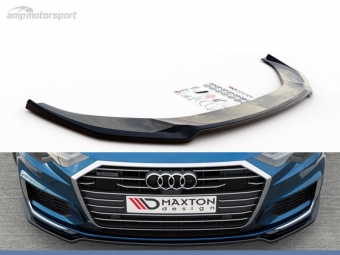 SPOILER LIP DIANTEIRO DESCONTINUADO AUDI A6 / S6 C8 PRETO BRILHANTE