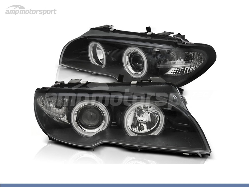 FAROS DELANTEROS OJOS DE ANGEL CCFL PARA BMW 3 E46 / COUPE / CABRIO - AMP