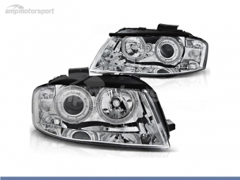 FAROIS DIANTEIROS ANGEL EYE PARA AUDI A3 8P / 8PA