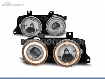 FAROS DELANTEROS OJOS DE ANGEL PARA BMW SERIE 5 E34 / BERLINA / TOURING