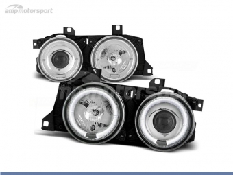 FAROS DELANTEROS OJOS DE ANGEL PARA BMW SERIE 5 E34 / BERLINA / TOURING