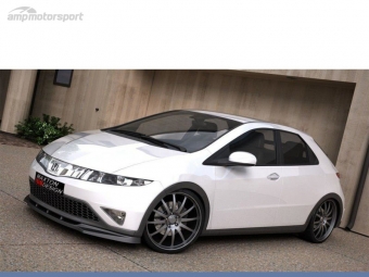 SPOILER LIP DIANTEIRO DESCONTINUADO HONDA CIVIC MK8 LOOK CARBONO