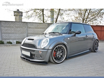 SPOILER DELANTERO DESCATALOGADO MINI R53 COOPER S JCW NEGRO BRILLO
