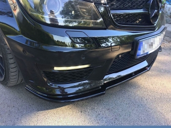 SPOILER LIP DIANTEIRO DESCONTINUADO MERCEDES C W204 C63 AMG LOOK CARBONO