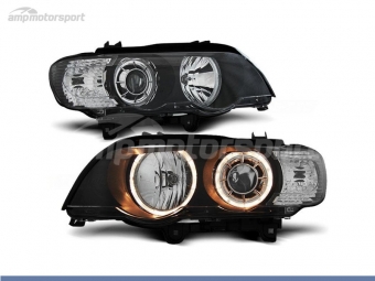 FAROS DELANTEROS OJOS DE ANGEL PARA BMW X5 E53