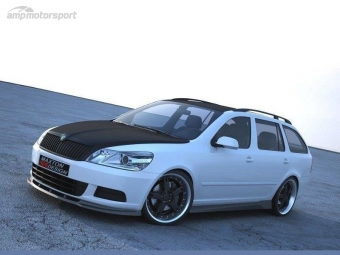 SPOILER LIP DIANTEIRO DESCONTINUADO SKODA OCTAVIA MK2 PRETO FOSCO