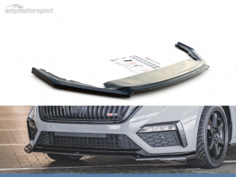 SPOILER LIP DIANTEIRO DESCONTINUADO SKODA OCTAVIA MK4 RS PRETO FOSCO