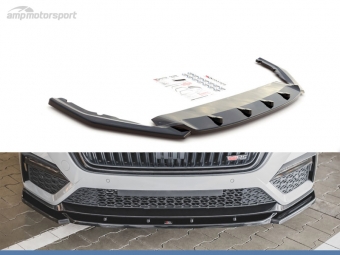 SPOILER LIP DIANTEIRO DESCONTINUADO SKODA OCTAVIA MK4 RS PRETO FOSCO