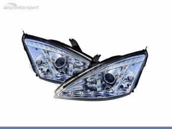 FAROIS DIANTEIROS LUZ DIURNA LED PARA FORD FOCUS MK1