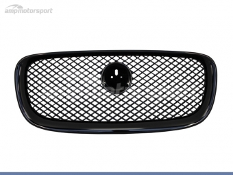 GRELHA DIANTEIRA LOOK XFR-S PARA JAGUAR XF X250 2012-2016 PRETO BRILHANTE