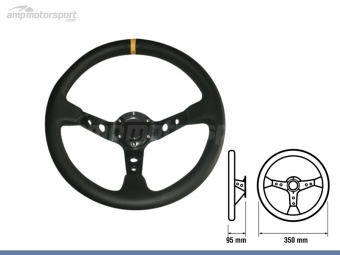 VOLANTE TIPO OMP INVERTIDO EM PELE LISA