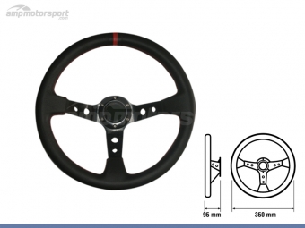 VOLANTE TIPO OMP INVERTIDO EM PELE LISA