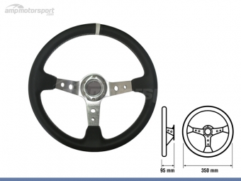 VOLANTE TIPO OMP INVERTIDO EM PELE LISA