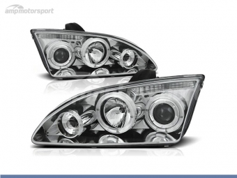 FAROS DELANTEROS OJOS DE ANGEL PARA FORD FOCUS MK2