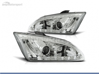 FAROIS DIANTEIROS LUZ DIURNA LED PARA FORD FOCUS MK2