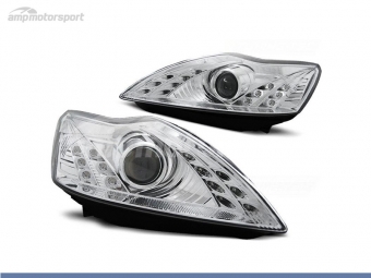 FAROIS DIANTEIROS LUZ DIURNA LED PARA FORD FOCUS MK2