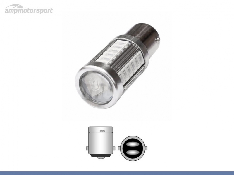 BOMBILLA ROJA / P21/5W 1157 2 POLOS - AMP Motorsport