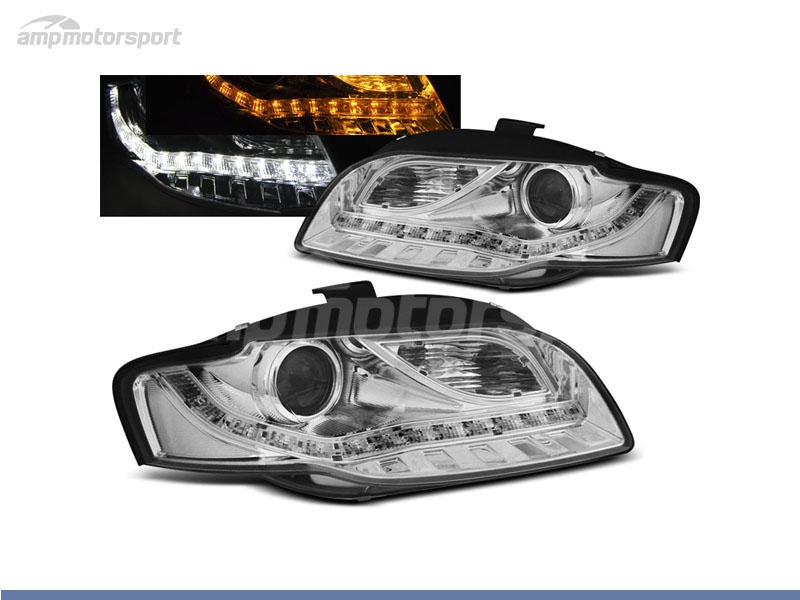 Peça - Farois Dianteiros Luz Diurna Led Para Audi A4 B7 2004-2008