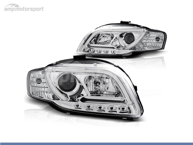 Peça - Farois Dianteiros Luz Diurna Led Real Drl Para Audi A4 B7 20