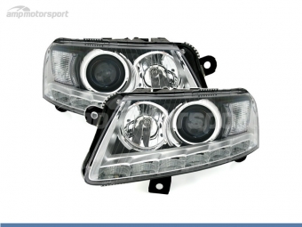 FAROIS DIANTEIROS LUZ DIURNA LED REAL DRL PARA AUDI A6 4F 2004-2008