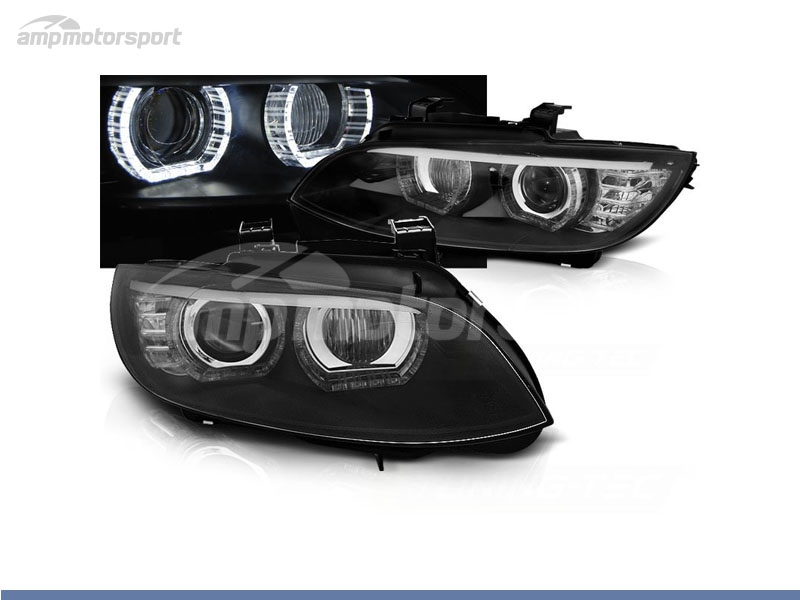 Peça - Farois Dianteiros Angel Eye Xenon 3D U Para Bmw Serie 3 E92 