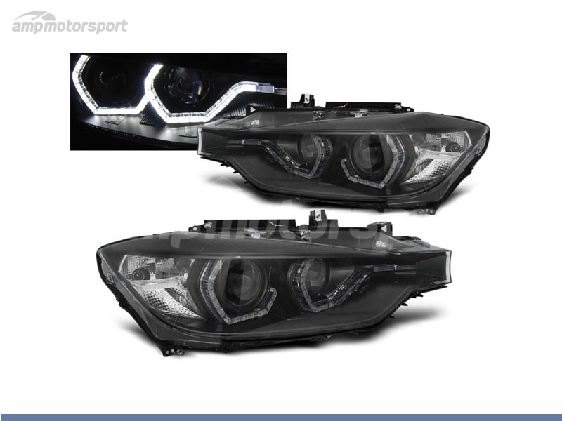 Peça - Farois Dianteiros Angel Eye Xenon 3D U Para Bmw Serie 3 F30 