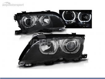 FAROIS DIANTEIROS ANGEL EYE LED PARA BMW SERIE 3 E46 2001-2005