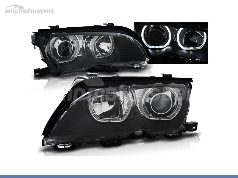 Peça - Farois Dianteiros Angel Eye Led Para Bmw Serie 3 E46 2001-20