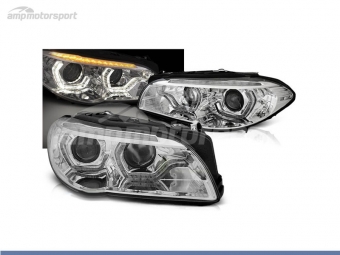 FAROS DELANTEROS OJOS DE ANGEL 3D U PARA BMW SERIE 5 F10 / F11 2010-2013