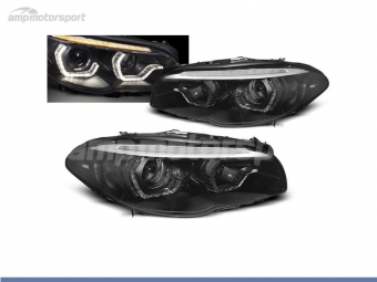 FAROIS DIANTEIROS ANGEL EYE XENON 3D U PARA BMW SERIE 5 F10 / F11 2010-2013