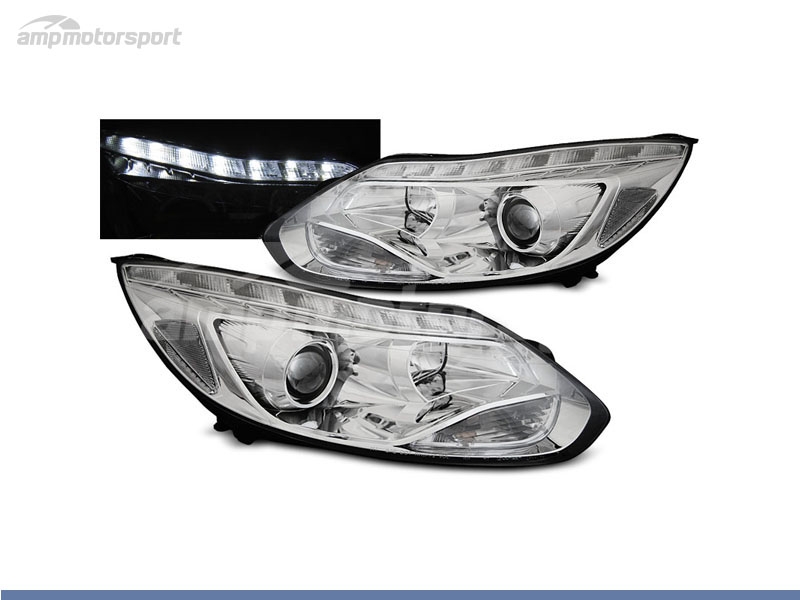 Peça - Farois Dianteiros Luz Diurna Led Para Ford Focus Mk3 2011-20