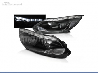 FAROIS DIANTEIROS LUZ DIURNA LED PARA FORD FOCUS MK3 2011-2014