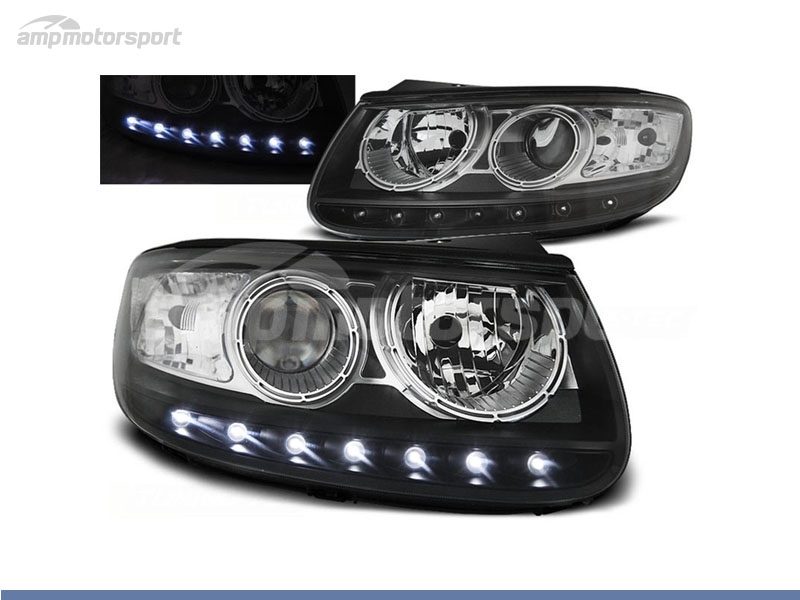 Peça - Farois Dianteiros Luz Diurna Led Para Hyundai Santa Fe 2006-