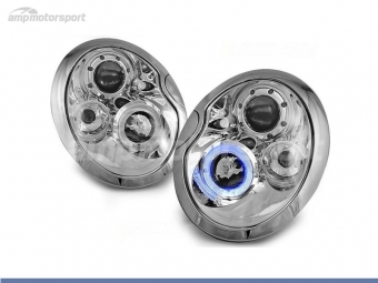 FAROS DELANTEROS OJOS DE ANGEL PARA MINI COOPER 2001-2006