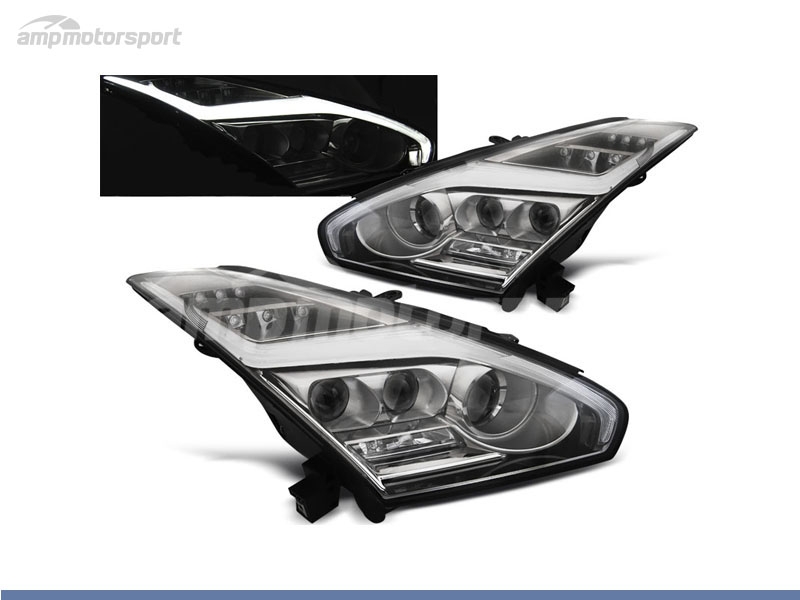 Peça - Farois Dianteiros Luz Diurna Led Para Nissan Gtr 2008-2013